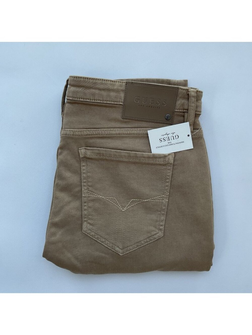 Guess Men’s Skinny Jeans Stretch Super Comfort Feeling Light Camel Size 38